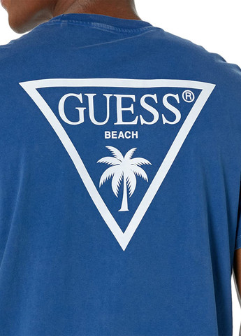 Синяя футболка Guess