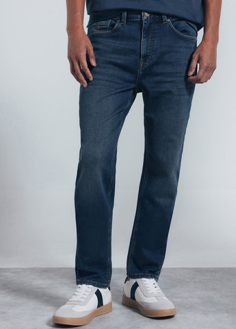 Темно-синие демисезонные слим джинсы Springfield