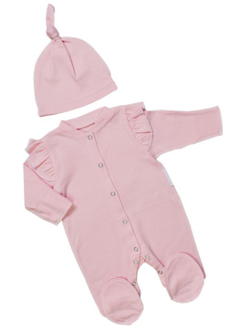 Розовый демисезонный набор в роддом для новорожденного Баранчик БО