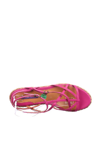 Фуксия босоножки Ralph Lauren с ремешком на плетеной подошве