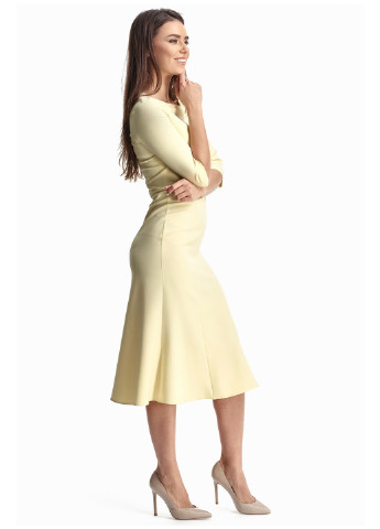 Лимонное кэжуал платье Natali Bolgar однотонное