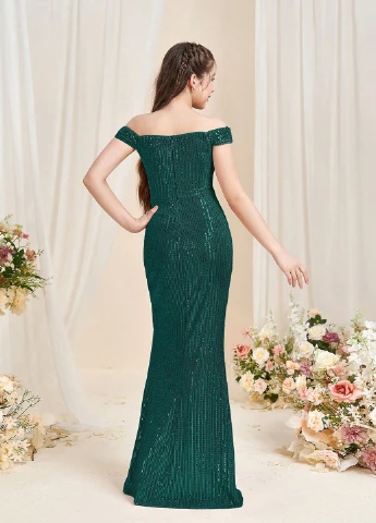 Зелёное платье SHEIN (325533824)