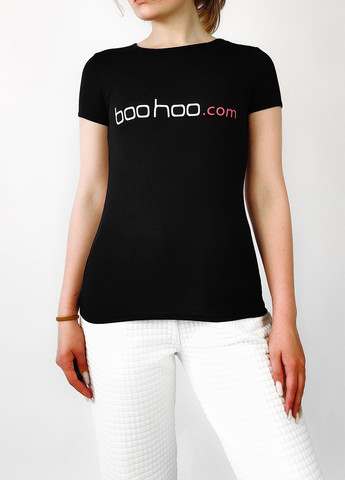 Черная летняя футболка для беременных Boohoo