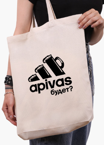 Эко сумка шоппер белая Апивас (Apivas) (9227-1986-WTD) Еко сумка шоппер біла 41*39*8 см MobiPrint (215943742)