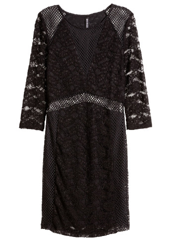 Черное вечернее платье футляр H&M однотонное