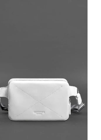 Кожаная женская поясная сумка Dropbag Mini белая BlankNote (235752787)
