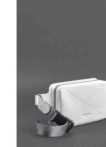 Кожаная женская поясная сумка Dropbag Mini белая BlankNote (235752787)