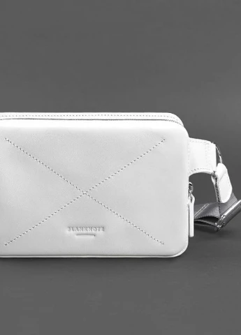 Кожаная женская поясная сумка Dropbag Mini белая BlankNote (235752787)