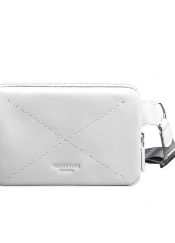 Кожаная женская поясная сумка Dropbag Mini белая BlankNote (235752787)