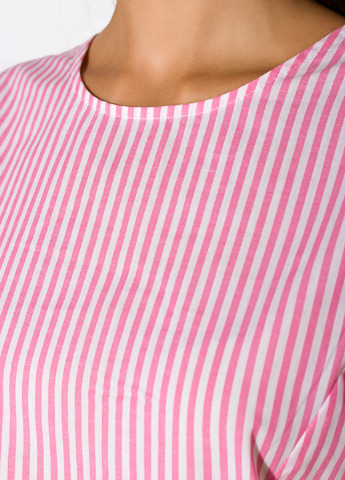 Рожева кежуал сукня з відкритими плечима Kamomile в смужку