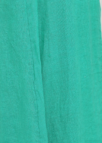 Зеленая кэжуал однотонная юбка Made in Italy а-силуэта (трапеция)