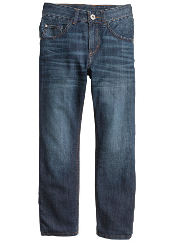 Темно-синие демисезонные прямые джинсы H&M