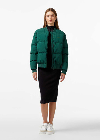Темно-зелена демісезонна куртка Lacoste
