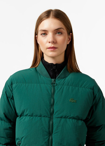 Темно-зелена демісезонна куртка Lacoste