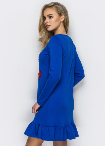 Синее кэжуал платье The Row с рисунком