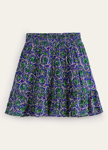 Синяя кэжуал цветочной расцветки юбка Boden клешированная