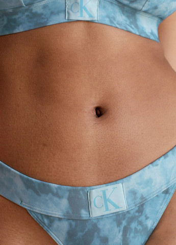 Голубой купальные трусики-плавки тай-дай Calvin Klein