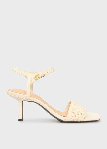 Молочные босоножки Tommy Hilfiger с ремешком с логотипом