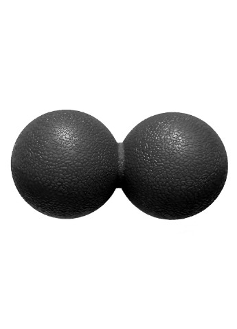 Массажный мячик TPR 6х12 см двойной черный (мяч для массажа спины, миофасциального релиза и самомассажа) EF-MD12-BK EasyFit (243205414)