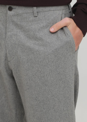 Серые классические демисезонные прямые брюки Ralph Lauren