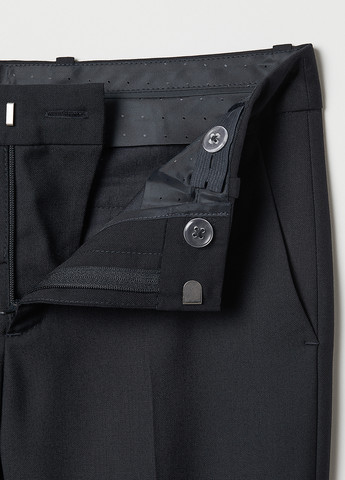 Черные кэжуал демисезонные брюки классические H&M