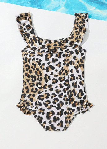 Комбинированный демисезонный купальник слитный, майо SHEIN