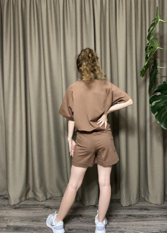 Костюм женский модный прогулочный свободный (реглан, шорты) двунитка Ballet Grace (253316975)