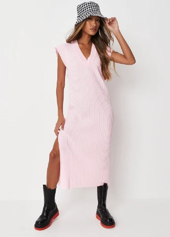 Рожева кежуал сукня сукня-майка Missguided однотонна