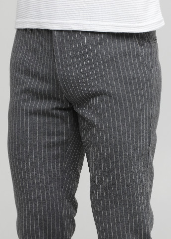 Темно-серые кэжуал демисезонные прямые брюки Lerros