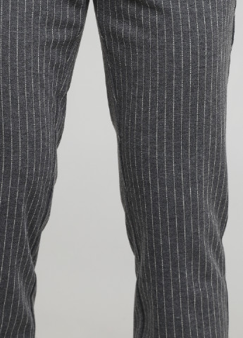 Темно-серые кэжуал демисезонные прямые брюки Lerros