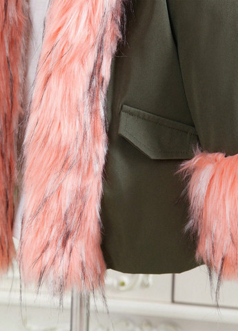 Комбинированная зимняя куртка куртка-пальто SHEIN