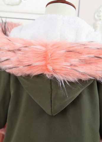 Комбинированная зимняя куртка куртка-пальто SHEIN