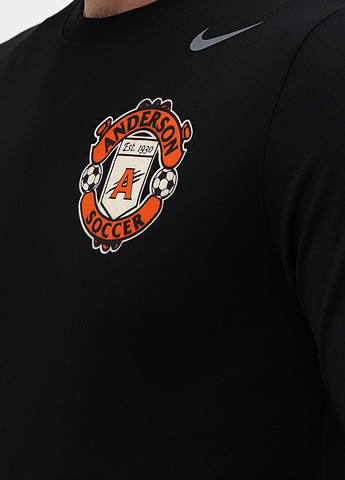 Лонгслів Nike напис чорний спортивні поліестер