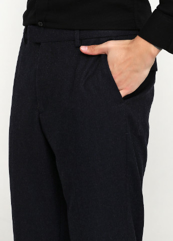 Синие кэжуал демисезонные прямые брюки H&M