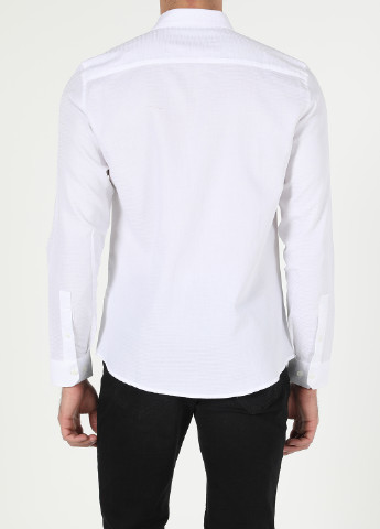 Белая классическая рубашка в полоску Colin's