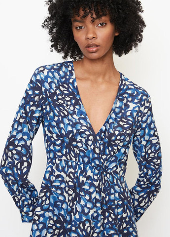 Синее кэжуал платье Marc O'Polo с цветочным принтом