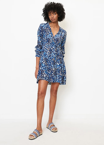 Синее кэжуал платье Marc O'Polo с цветочным принтом