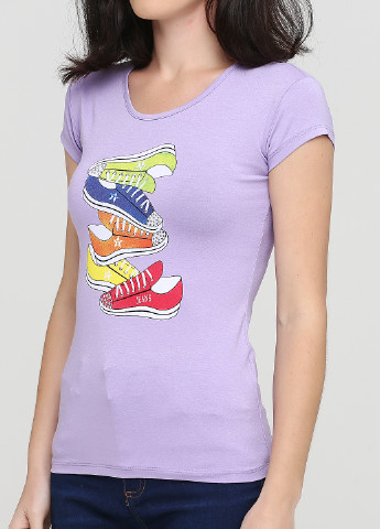 Світло-фіолетова літня футболка P'tit lou lou