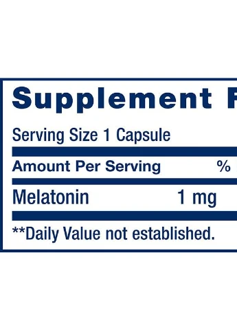 Мелатонин Melatonin, 1 mg, 60 Capsules Life Extension (254916589)
