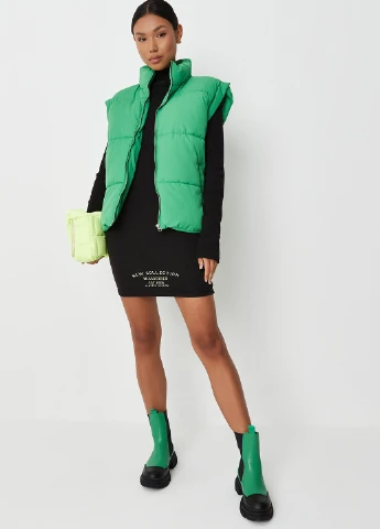 Черное кэжуал платье платье-свитер Missguided однотонное
