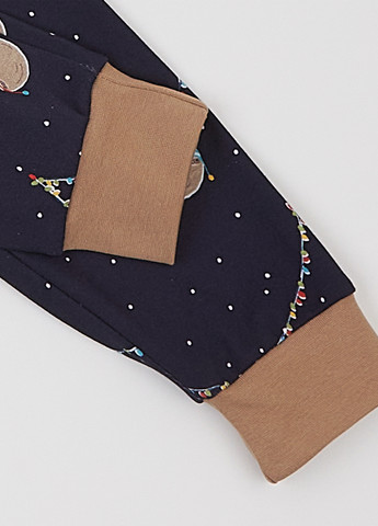 Темно-синя всесезон піжама (лонгслів, штани) лонгслів + брюки ArDoMi