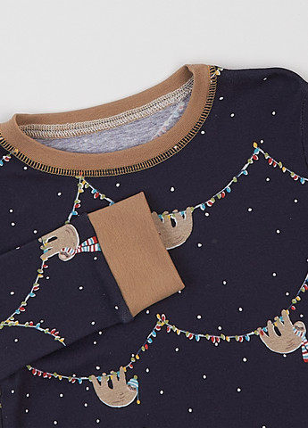 Темно-синя всесезон піжама (лонгслів, штани) лонгслів + брюки ArDoMi