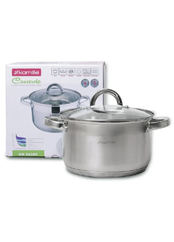 Кастрюля из нержавеющей стали KM-5620S 3.8 л 20 см Kamille (253627981)