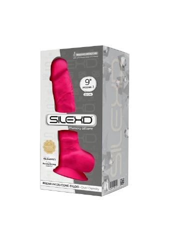 Фалоімітатор Tomas Pink (MODEL 1 size 9in), двошаровий, силікон+Silexpan, діаметр 4,9см Silexd (255073473)