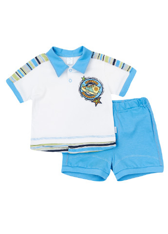 Блакитний демісезонний комплект (футболка, шорти) Ляля