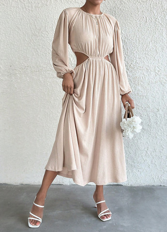 Світло-рожева вечірня, кежуал сукня а-силует SHEIN однотонна