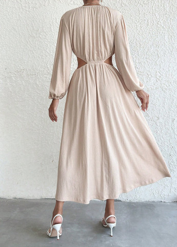 Світло-рожева вечірня, кежуал сукня а-силует SHEIN однотонна