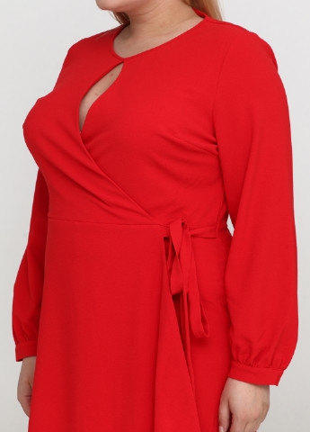 Красное кэжуал платье на запах By Very однотонное