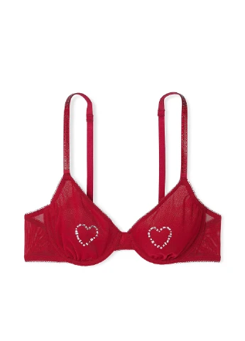 Красный бюстгальтер Victoria's Secret с косточками полиамид
