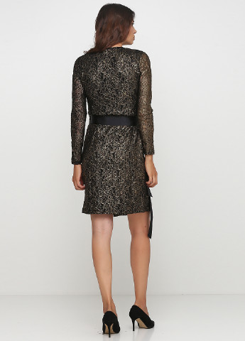 Чорна кежуал сукня на запах Given однотонна